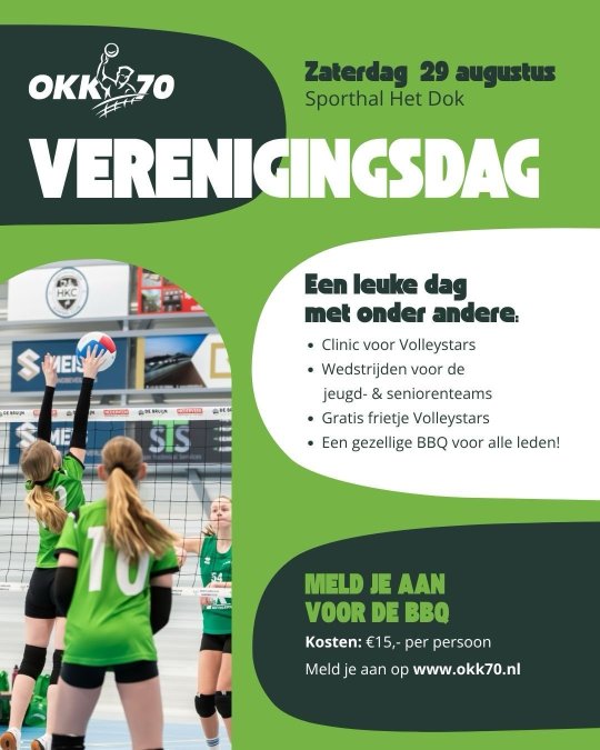 OKK'70 Verenigingsdag – zaterdag 29 augustus 2026!